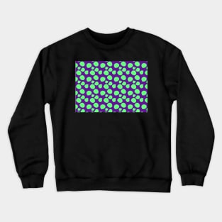 Purple Mint dots pattern Happy cute Crewneck Sweatshirt